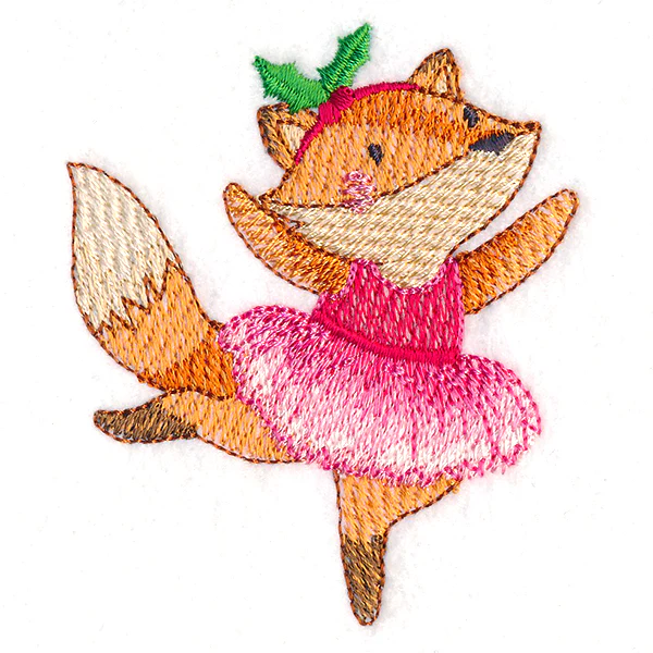 Twirling Christmas Fox Ballerina - Image 2