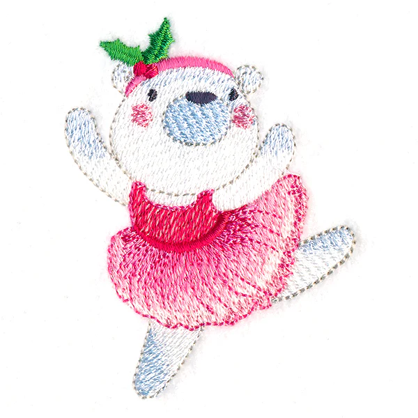 Twirling Christmas Polar Bear Ballerina - Image 2
