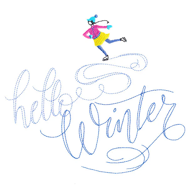 Twirling Hello Winter Skater - Image 2
