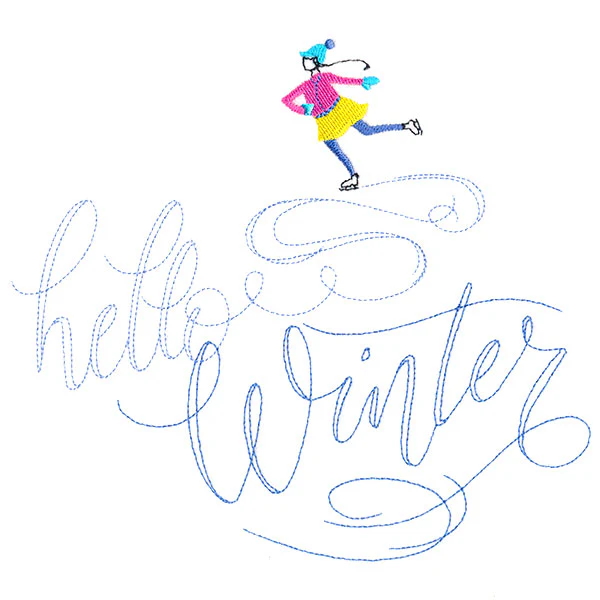 Twirling Hello Winter Skater - Image 4