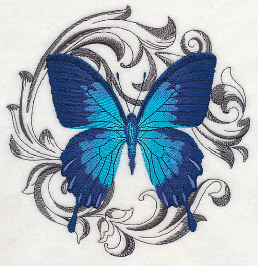 Ulysses Swallowtail with Baroque Background - Image 2