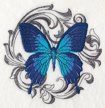 Ulysses Swallowtail with Baroque Background - Image 4