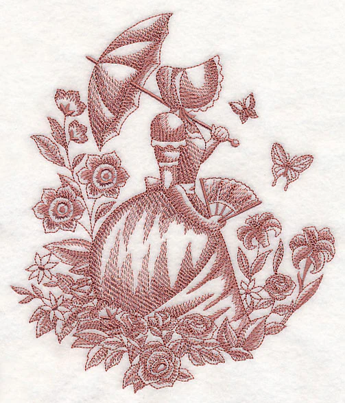 Umbrella Girl in Garden (Toile) - Image 4