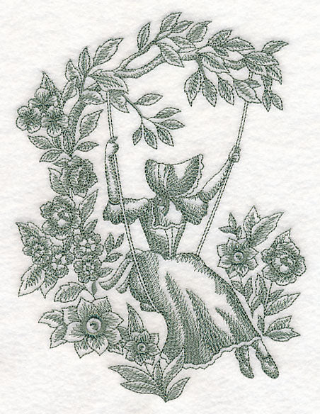 Umbrella Girl on Swing (Toile) - Image 2