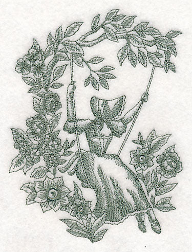 Umbrella Girl on Swing (Toile) - Image 3