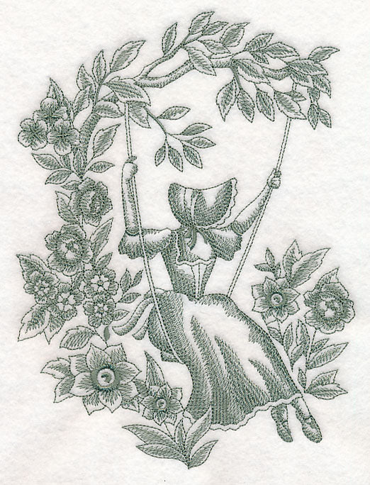 Umbrella Girl on Swing (Toile) - Image 4