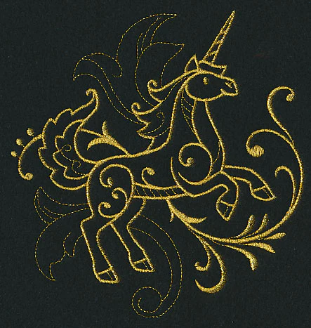 Unicorn Filigree (Goldwork) - Image 3