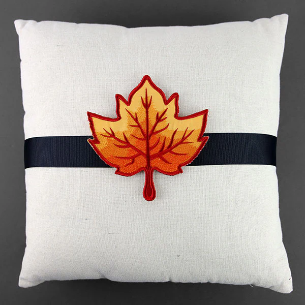 Up and Autumn Pillow Wrap - Maple Leaf (In-the-Hoop) - Image 4