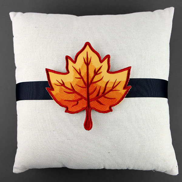Up and Autumn Pillow Wrap - Maple Leaf (In-the-Hoop) - Image 8
