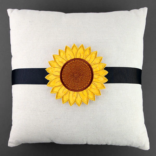 Up and Autumn Pillow Wrap - Sunflower (In-the-Hoop) - Image 4