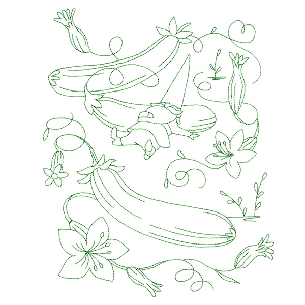 Vegetable Patch Garden Gnomes - Zucchini