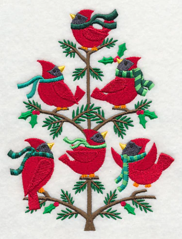 Very Merry Cardinal Christmas Tree - Image 2