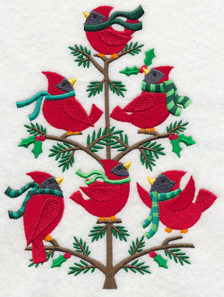 Very Merry Cardinal Christmas Tree - Image 3