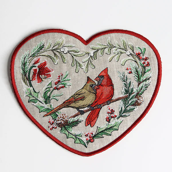 Very Merry Cardinal Trivet (In-the-Hoop) - Image 12