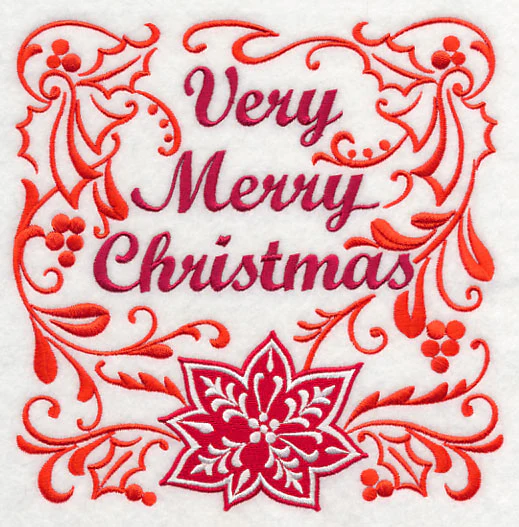 Very Merry Christmas and Poinsettia - Image 2