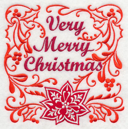 Very Merry Christmas and Poinsettia - Image 3
