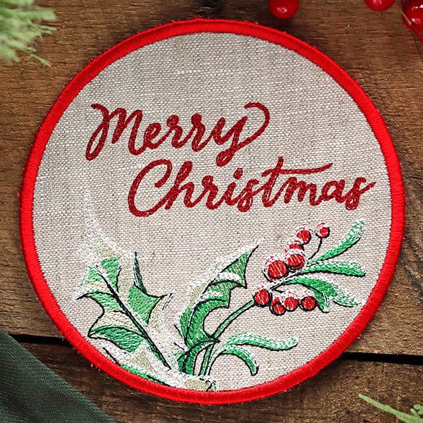 Very Merry Christmas Coaster (In-the-Hoop) - Image 5