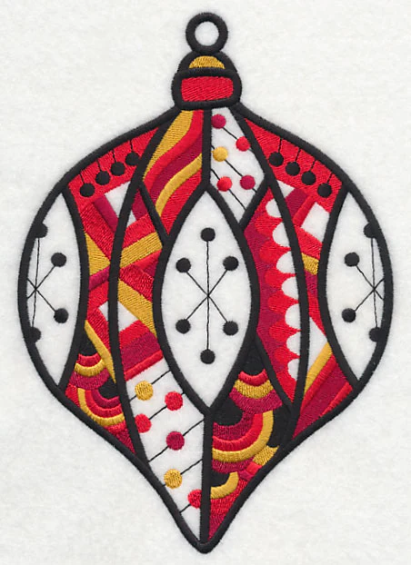 Very Merry Christmas Ornament (Blackwork) - Image 2