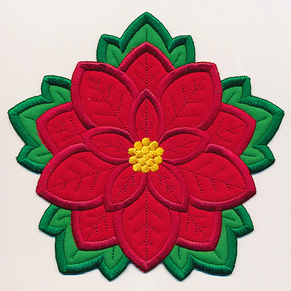 Very Merry Poinsettia Trivet (In-the-Hoop) - Image 4