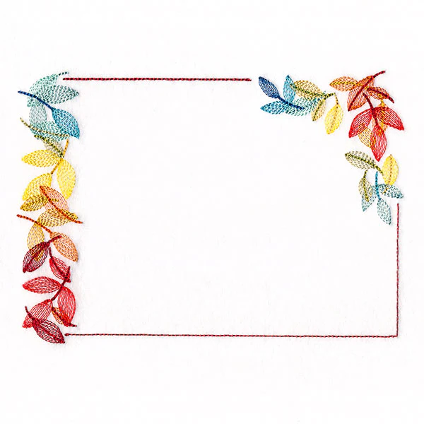 Vibrant Autumn Leaves Quilt Label - Image 2