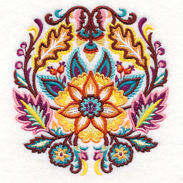 Vibrant Jacobean Autumn Medallion - Image 7