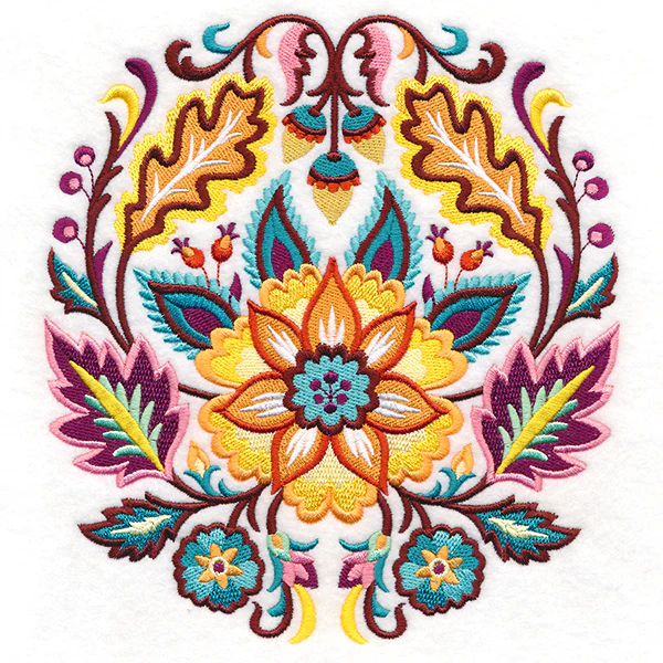 Vibrant Jacobean Autumn Medallion - Image 9