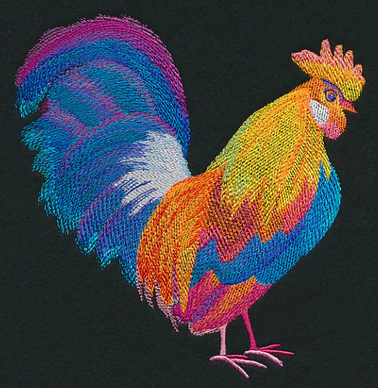 Vibrant Rooster in Watercolor - Image 2