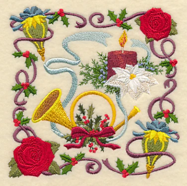 Victorian Christmas Horn Collage - Image 4
