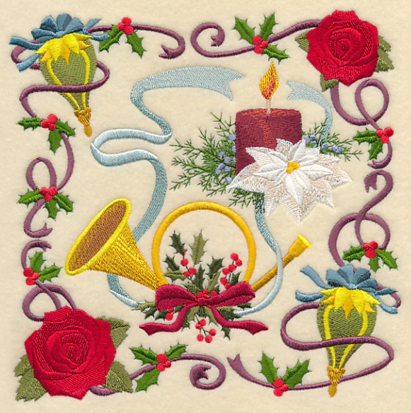 Victorian Christmas Horn Collage - Image 5