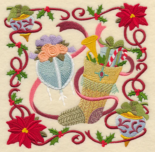 Victorian Christmas Stocking Collage - Image 2
