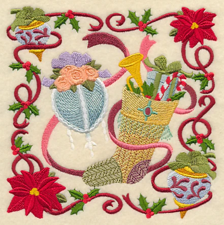Victorian Christmas Stocking Collage - Image 3