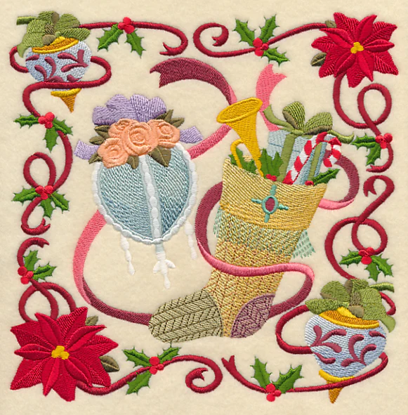 Victorian Christmas Stocking Collage - Image 5