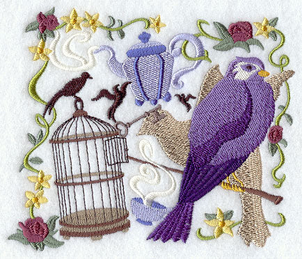 Victorian Collage with Birdcage - Image 4