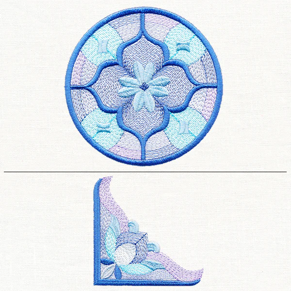 Victorian Stained Glass Pillow Pair - Image 5