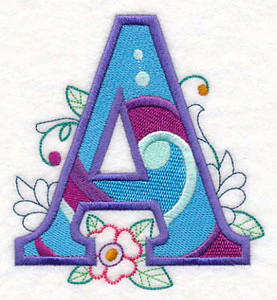 Vintage Flower Fade Letter A - 6 Inch - Image 3