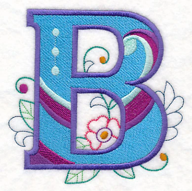 Vintage Flower Fade Letter B - 6 Inch - Image 2