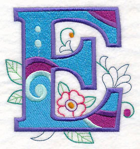 Vintage Flower Fade Letter E - 6 Inch - Image 3