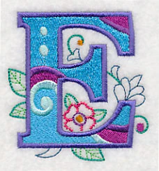 Vintage Flower Fade Letter E - 6 Inch - Image 4
