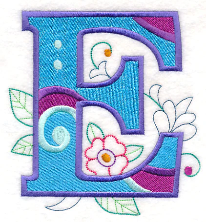 Vintage Flower Fade Letter E - 6 Inch - Image 6