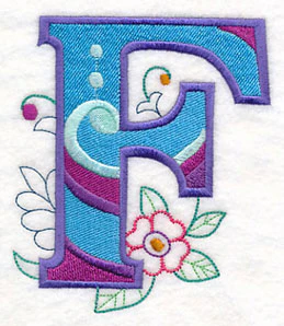 Vintage Flower Fade Letter F - 6 Inch - Image 3