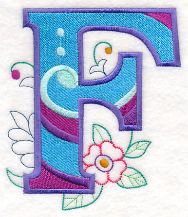 Vintage Flower Fade Letter F - 6 Inch - Image 6