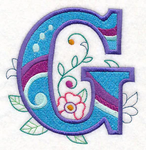 Vintage Flower Fade Letter G - 6 Inch - Image 3