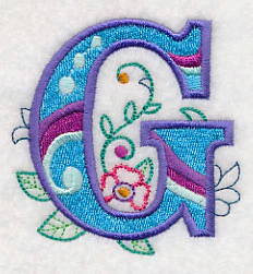 Vintage Flower Fade Letter G - 6 Inch - Image 4