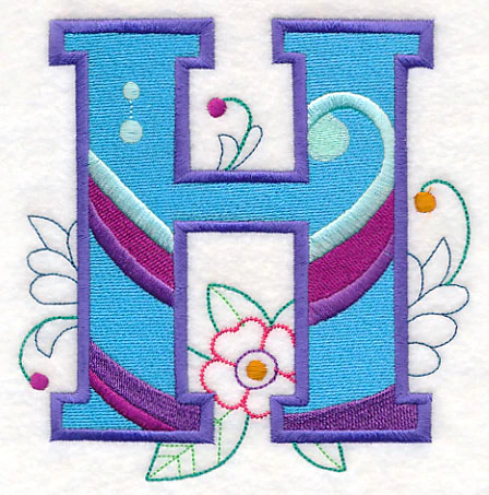 Vintage Flower Fade Letter H - 6 Inch - Image 6