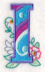 Vintage Flower Fade Letter I - 6 Inch - Image 4