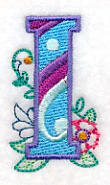 Vintage Flower Fade Letter I - 6 Inch - Image 5