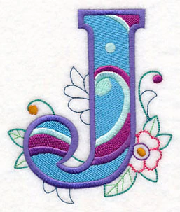 Vintage Flower Fade Letter J - 6 Inch - Image 3