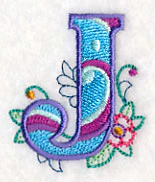 Vintage Flower Fade Letter J - 6 Inch - Image 5