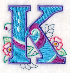 Vintage Flower Fade Letter K - 6 Inch - Image 4