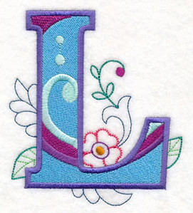 Vintage Flower Fade Letter L - 6 Inch - Image 3